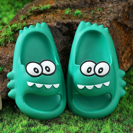 

TMOYZQ Children Summer Cartoon Dinosaur Slippers Baby Bathing Shoes For Boys Girls In The Bathroom