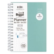 See It Bigger Daily Planner, Medium (6.25" x 8.75"), Green, 15-month: Apr 2026 - Jun 2027
