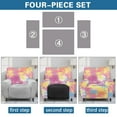 thumbnail image 6 of Xoenoiee Colorful Palm Tree Pattern Recliner Slipcovers for Living Room, 4 Pieces Stretch Jacquard Recliner Chair Cover Soft Fitted Recliner Protector with Elastic Bottom for Kids, Pets, 6 of 7