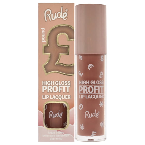 Laca de labios High Gloss Profit Rude Cosmetics para mujeres Brillo de labios 0.141 oz