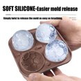 thumbnail image 6 of Ice Cube Trays, Silicone Mold, BPA Free, Stackable Flexible Silicone Silicone Sphere Whiskey Ball Maker with Lids Cube Trays for Cocktails & Bourbon Football, Basket Ball, Rugby, 6 of 6