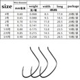 thumbnail image 2 of Offset Fishing Hooks #4 #3 #2 #1 #1/0 #2/0 #3/0 Wacky Rig Drop Shot Hook Crank Worm Fishhook Bass Fishing Tackle, 2 of 4
