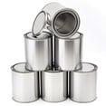 thumbnail image 2 of 6 botes de pintura de metal, latas de pintura vacías sin forro de 1 litro, cubos de pintura con tapas, contenedores de líquidos para disolventes de pinturas, contenedores de almacenamiento multiusos p, 2 of 8