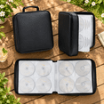 320 Capacity CD DVD Disc Storage Case, Black Hard Shell Media Organizer ...