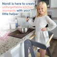 thumbnail image 2 of HARPPA Foldable Kitchen Step Stool for kids, Adjustable Height Toddler Standing Tower, Gray, 2 of 6