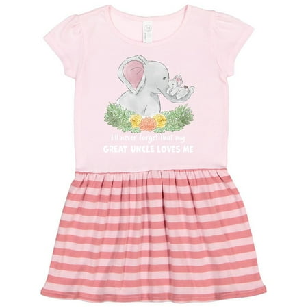 

Inktastic I ll Never Forget That My Great Uncle Loves Me Cute Elephant Gift Toddler Girl Dress