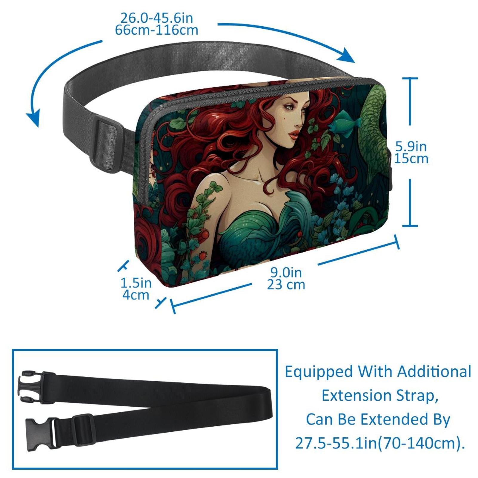 Mermaids Lightweight Adjustable Crossbody Fanny Sling Bag with Extension Strap Unisex