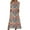 A-Multicolor, variant on Women's Dresses Solid Color Loose Casual Printed Short Sleeved V-Neck Mid Calf Dress V-Neck Dress A-Multicolor