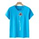 thumbnail image 4 of Puntoco - Camiseta de manga corta con cuello redondo y estampado a la moda para mujer Puntoco Puntoco-1695, 4 of 5
