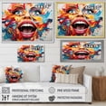 thumbnail image 4 of Designart "Colorful Liquid Portrait Pop Art" People Floater Framed Wall Decor, 4 of 7