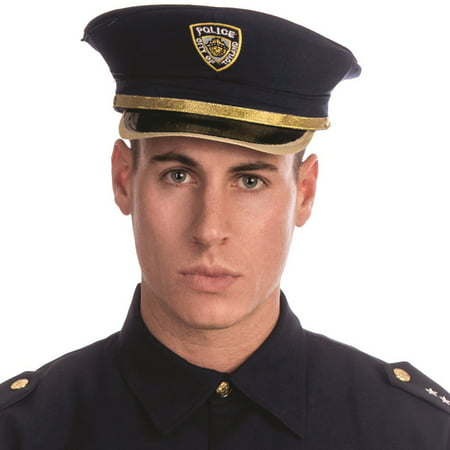 Dress Up America H226-A Adult Police Hat Costume Accessory - One Size Fits