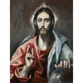 thumbnail image 3 of El Greco (Domenikos Theotokopoulos) 19x24 Black Modern Framed Museum Art Print Titled - Christ Blessing (‘The Saviour of the World’), 3 of 5