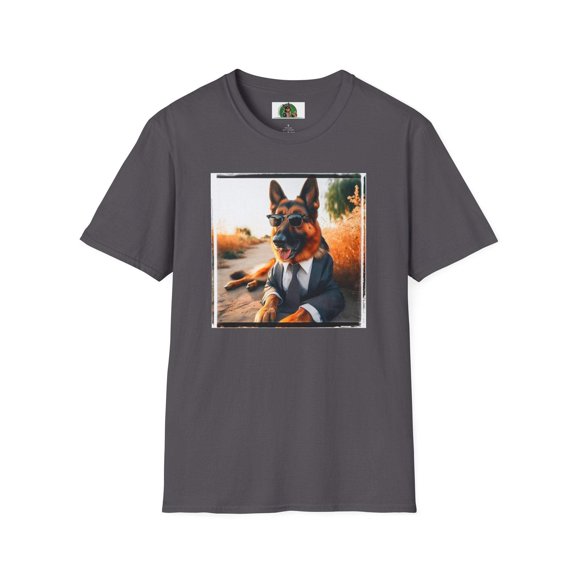 German Shepherd suit and beach