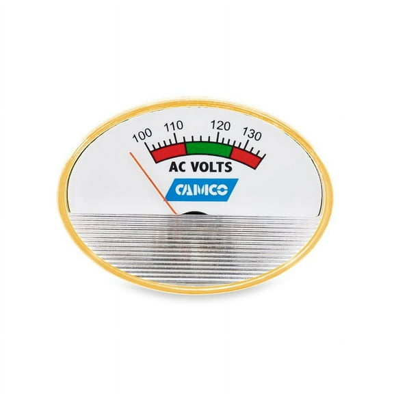 Camco 55263 120V AC Line Voltage Meter - Provides A Continuous AC Line Voltage Reading