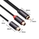 thumbnail image 5 of 2X Cable RCA Macho A 2RCA Hembra Cable de Audio 2 RCA Macho Divisor Cable Auxiliar para TV PC DVD Altavoz Amplificadores de Audio Subwoofer, 5 of 10
