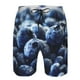 thumbnail image 3 of Balery Blueberry Traje de Baño Estilo Hawaiano para Hombre, Shorts de Secado Rápido con Bolsillos-Large, 3 of 6