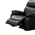 thumbnail image 3 of Contemporary Plush Faux Leather Upholstered Living Room Reclining Chair, Black, 3 of 5