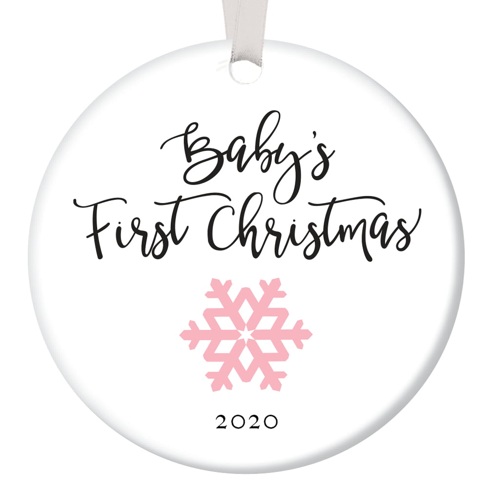 2019 Christmas Ornament Ceramic Keepsake Parents to Son Daughter Mom Dad Love Hugs & Kisses Lovely Snowflake Special Child Adopted or Stepchildren Porcelain 3 Flat with Gold Ribbon Free Gift Box