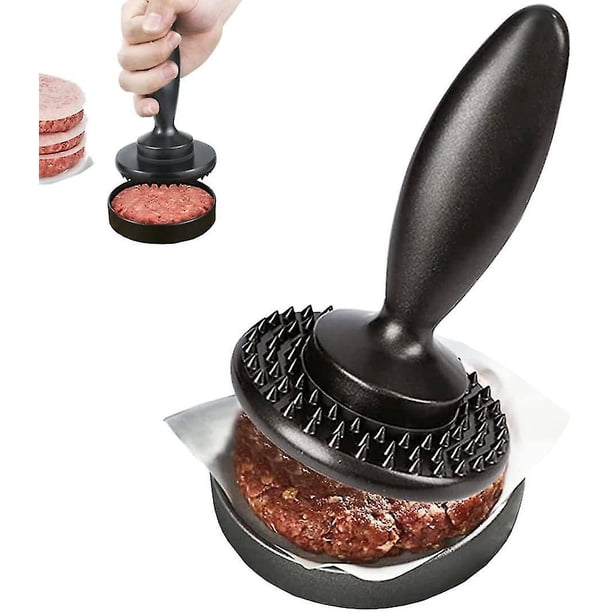 Reversible Meat Tenderizer, 3-in-1 Dual Sided Meat Tenderizer And Pounder, Burger Press Patty Maker Marinating Prep Tool