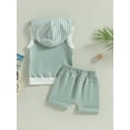 thumbnail image 4 of Coduop Baby Boys 2Pcs Outfit Set,Sleeveless Hooded Top and Shorts Summer Infant Boy Clothes Set, 4 of 9