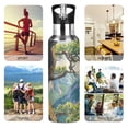 thumbnail image 7 of Yayeee 20oz Insulated Water Bottle Double Wall Stainless Steel with Flip Straw Lid, Pine Tree, 7 of 7