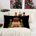 thumbnail image 6 of Merry Christmas Nutcracker Lumbar Decorative Throw Pillow Cover 12 x 20 Set of 4, Rectangular Xmas Tree Cartoon Soldier Toy Outdoor Home Decor, Winter Holiday Women Girl Gifts Couch Cushion Case, 6 of 6