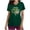 #324-Red, variant on Womens Scrub Tops, V Neck Short Sleeve with Pocket, St. Patrick's Day Print Loose Fit, Suitable for Medical Work Daily Wear