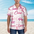 thumbnail image 4 of Lsque Breast Cancer Pink Ribbons Awareness (2) pattern Hawaiian Shirt for Men, Unisex Summer Beach Casual Short Sleeve Button Down Shirts-X-Large, 4 of 9