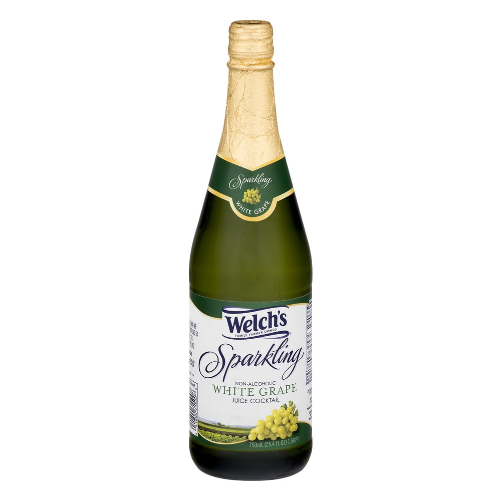 Welch's Sparkling NonAlcoholic Juice Cocktail White Grape 25.4 FL OZ
