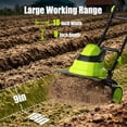 thumbnail image 3 of Tiller Cultivator, 13.5-Amp 18-Inch Width 9-Inch Depth Corded Electric Tiller 24 Durable Steel Tines Heavy-Duty Gardening Tiller, 3 of 9