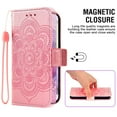 thumbnail image 5 of Asuwish Compatible with Samsung Galaxy A35 5G Wallet Phone Case and Tempered Glass Screen Protector Flip Credit Card Holder Stand Mandala Flower Cell Cover for A 35 35A A355G Women Men Pink, 5 of 8