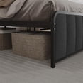 thumbnail image 5 of Bed Frame,Vintage Upholstered Platform Bed Frame with Storage Headboard, USB Ports & Outlets ,Upholstered Metal Platform Bed Frame,No Box Spring Needed,Solid and Stable, Noise Free,Easy Assembly, 5 of 6