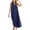 Blue, variant on Ytndtr Summer Tank Dresses for Women V Neck Collared Maxi Dress Casual Loose Swing Vacation Fashion Solid Sundress
