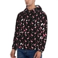 thumbnail image 2 of Hoodies for Men - PinkFeather Bird Long Sleeve Comfrt Men'S Fashion Hoodies & Sweatshirts, Sweatshirts for Men Hoodies Pullover Clothing Clothes with Pouch, 2 of 7