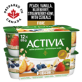 thumbnail image 2 of Activia Probiotic Yogurt, Fibre, Peach/Blueberry/Vanilla/Strawberry-Kiwi, 12x95g, 2 of 6