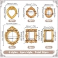 thumbnail image 2 of 36Pcs 6 Styles Vintage Mini Picture Frames Small Resin Table Frame for Jewelry Display Tiny Wall Photo Frame Mixed Gold Color Multi-color, 2 of 9