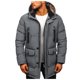 thumbnail image 1 of Gibobby Chamarras para hombre invierno chamarra de invierno para hombre, chamarra acolchado para rompevientos(Gris oscuro,G), 1 of 5