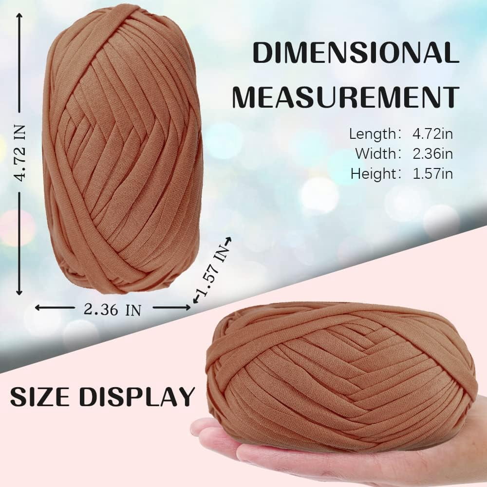 AIGIA T-Shirt Yarn Elastic Fabric Crochet Cloth Yarn Thick Knitting Yarn for Hand DIY Bag Blanket Cushion Crocheting Projects( 2/4/6PCS )