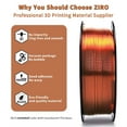 thumbnail image 3 of Ziro 3D PLA PRO Filament, 1.75mm 1kg, Transparent Caramel, 3 of 8