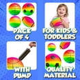thumbnail image 3 of PlayBolt Rainbow Sports Ball Set – 4 Pack (5-Inch) | Mini Basketball, Soccer Ball, Football & Playground Ball with Hand Pump for Toddlers & Kids – Indoor & Outdoor Play, 3 of 8
