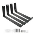 thumbnail image 3 of Soportes flotantes para estantes 4x Soporte De Estante Soporte De Esquina DIY Soporte De Estante De Pared Para Tienda Interior Oficina 20cmx4cmx15cm Fanmusic Soportes flotantes para estantes, 3 of 7