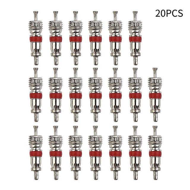20x Tire Valve Core US Valve Stems Core Tyre Valve Core Insert With Remover Tool Car Bike Motorcycle Wheel Copper Nickel