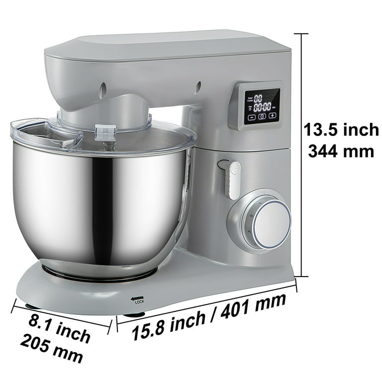 BENTISM 450W Stand Mixer 6-Speed Tilt-Head Dough Mixer 7.4 Qt Bowl 3  Attachments 