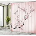 thumbnail image 4 of Ambesonne Nature Shower Curtain, Birds Cherry Branches Style, 69"Wx75"L, Rose Black, 4 of 4