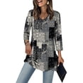 thumbnail image 3 of Wiholl 3/4 Length Sleeve Womens Tops Dressy Casual Plus Size Tunics to Wear with Leggings, 3 of 9