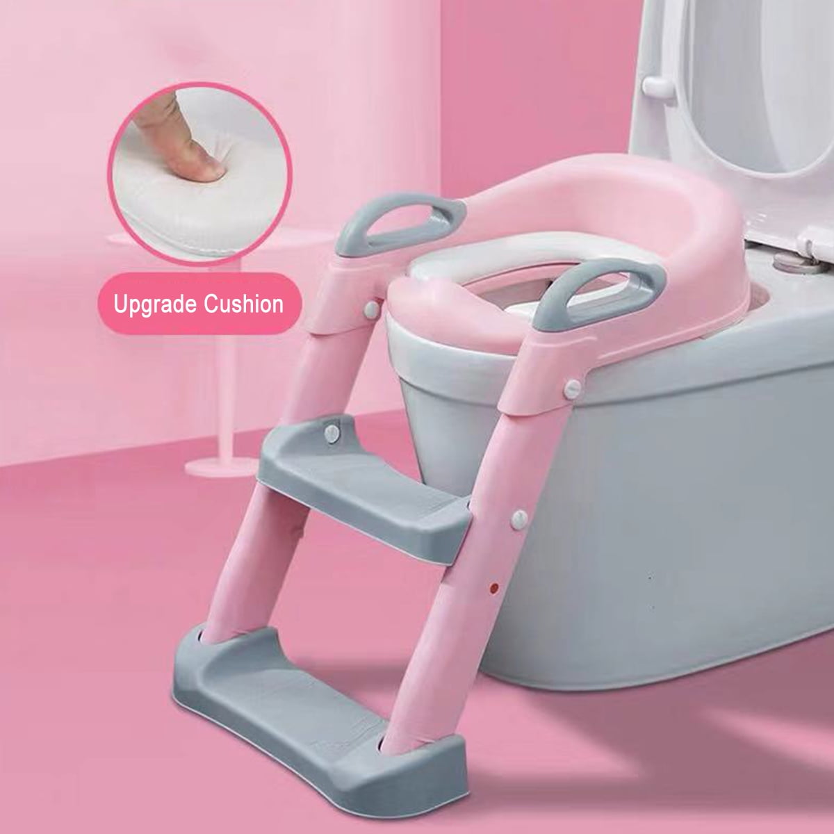 Children's Kids Toilet Ladder Potty Training Chair Step Up Ladder PINK and BLUE 