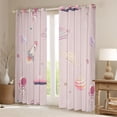 thumbnail image 2 of Feelyou Astronaut Black Out Curtains, Pink Spaceship Curtains Pack of 2 (42x63 Each), 2 of 6