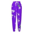 thumbnail image 5 of Sexlip Womens Fun Print High Waist Loose Cargo Jogger Pants Playful Stylish Casual Lounge Outfit Purple M, 5 of 5