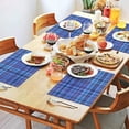 thumbnail image 2 of Blue Checkerboard Checkered Pattern Summer Placemats Table Placemats Set Of 4-Linen Kitchen Washable Placemats Table Mats 11.8"x17.7" Non-Slip Heat Resistant, 2 of 6