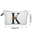 thumbnail image 3 of Alphabet Initial Cosmetic Bag, Travel and Daily Makeup Organizer, Durable Fabric, Personalized Gift for Women, Mom, Bridesmaid, Large Capacity for Lipstick, Keys, Toiletries, Stylish Storage, 3 of 6